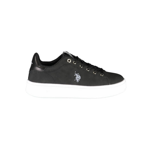 U.S. POLO ASSN. Chic Black Laced Sports Sneakers with Logo Detail U.S. POLO ASSN.