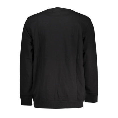 Vans Sleek Black Cotton Sweatshirt with Logo Print Vans