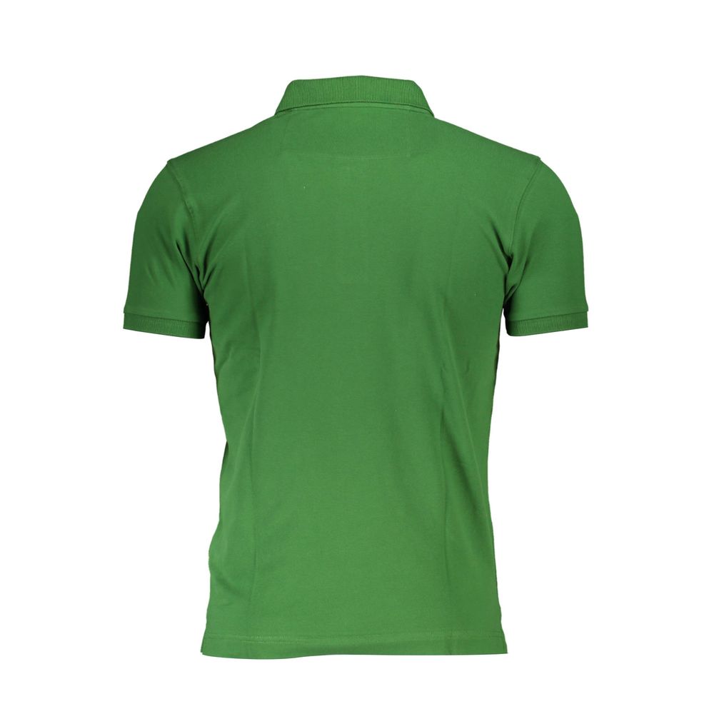 La Martina Sleek Green Slim Fit Polo with Contrast Detail La Martina