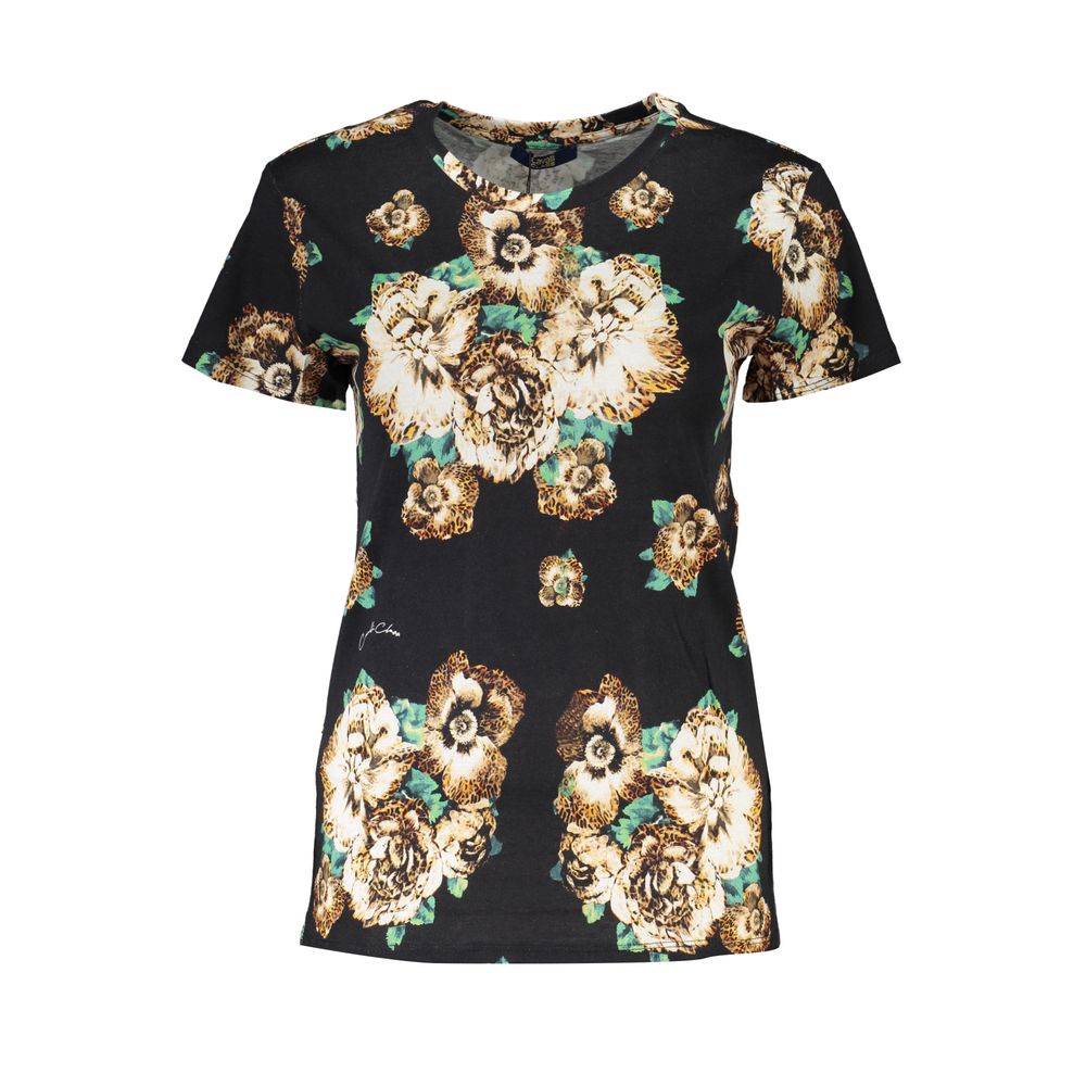 Cavalli Class Black Cotton Tops & T-Shirt Cavalli Class