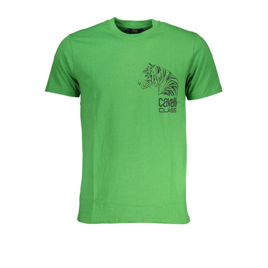 Cavalli Class Green Cotton T-Shirt Cavalli Class