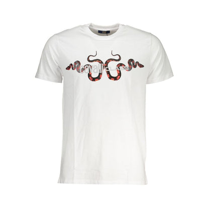 Cavalli Class White Cotton T-Shirt Cavalli Class