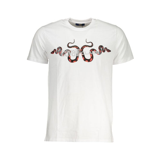 Cavalli Class White Cotton T-Shirt Cavalli Class