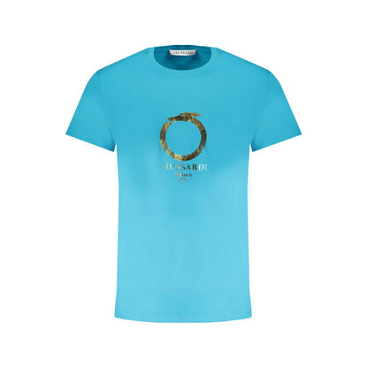 Trussardi Light Blue Cotton T-Shirt Trussardi