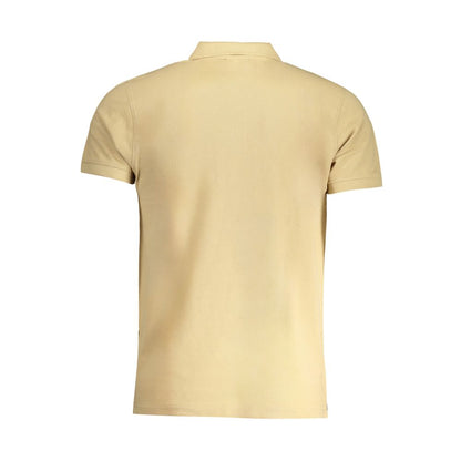 Cavalli Class Beige Cotton Polo Shirt Cavalli Class