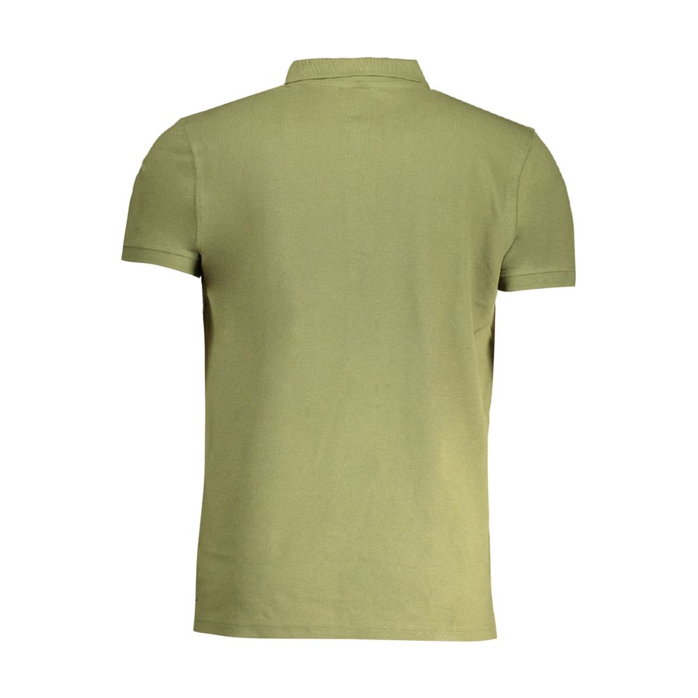 Cavalli Class Green Cotton Polo Shirt Cavalli Class