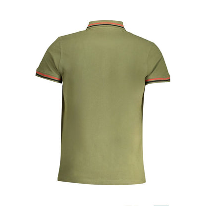 Cavalli Class Green Cotton Polo Shirt Cavalli Class