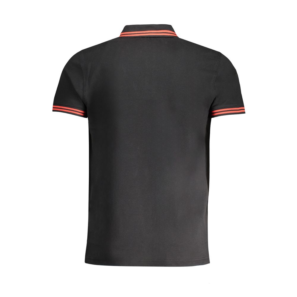 Cavalli Class Black Cotton Polo Shirt Cavalli Class