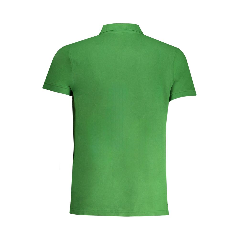 Cavalli Class Green Cotton Polo Shirt Cavalli Class