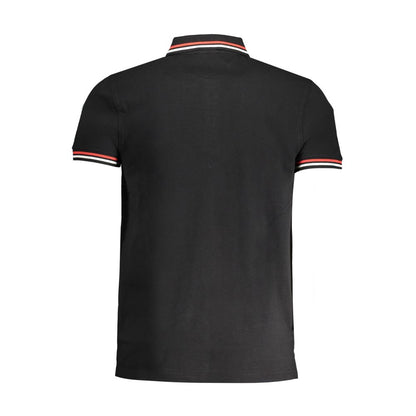 Cavalli Class Black Cotton Polo Shirt Cavalli Class