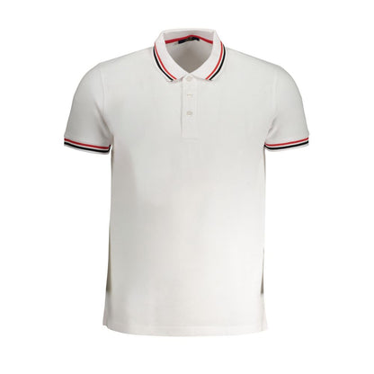 Cavalli Class White Cotton Polo Shirt Cavalli Class