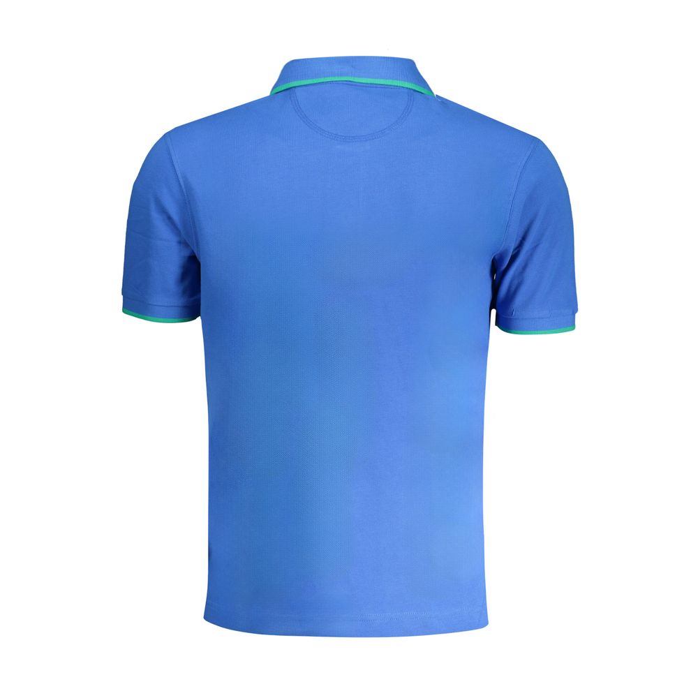 La Martina Blue Cotton Polo Shirt La Martina