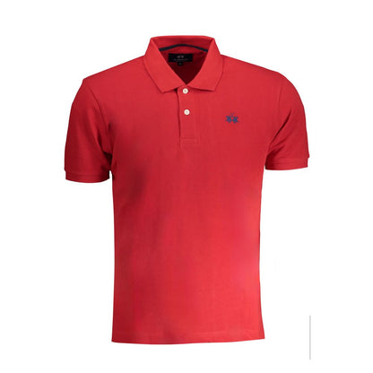 La Martina Red Cotton Polo Shirt La Martina