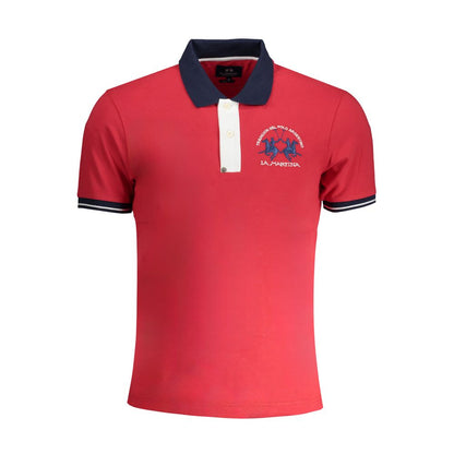 La Martina Red Cotton Polo Shirt La Martina