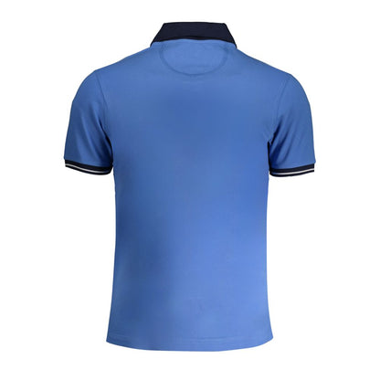 La Martina Blue Cotton Polo Shirt La Martina