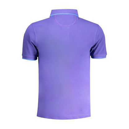 La Martina Purple Cotton Polo Shirt La Martina