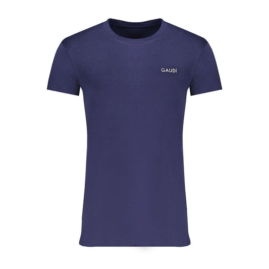 Gaudi Blue Cotton T-Shirt Gaudi