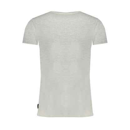 Gaudi Gray Cotton T-Shirt Gaudi