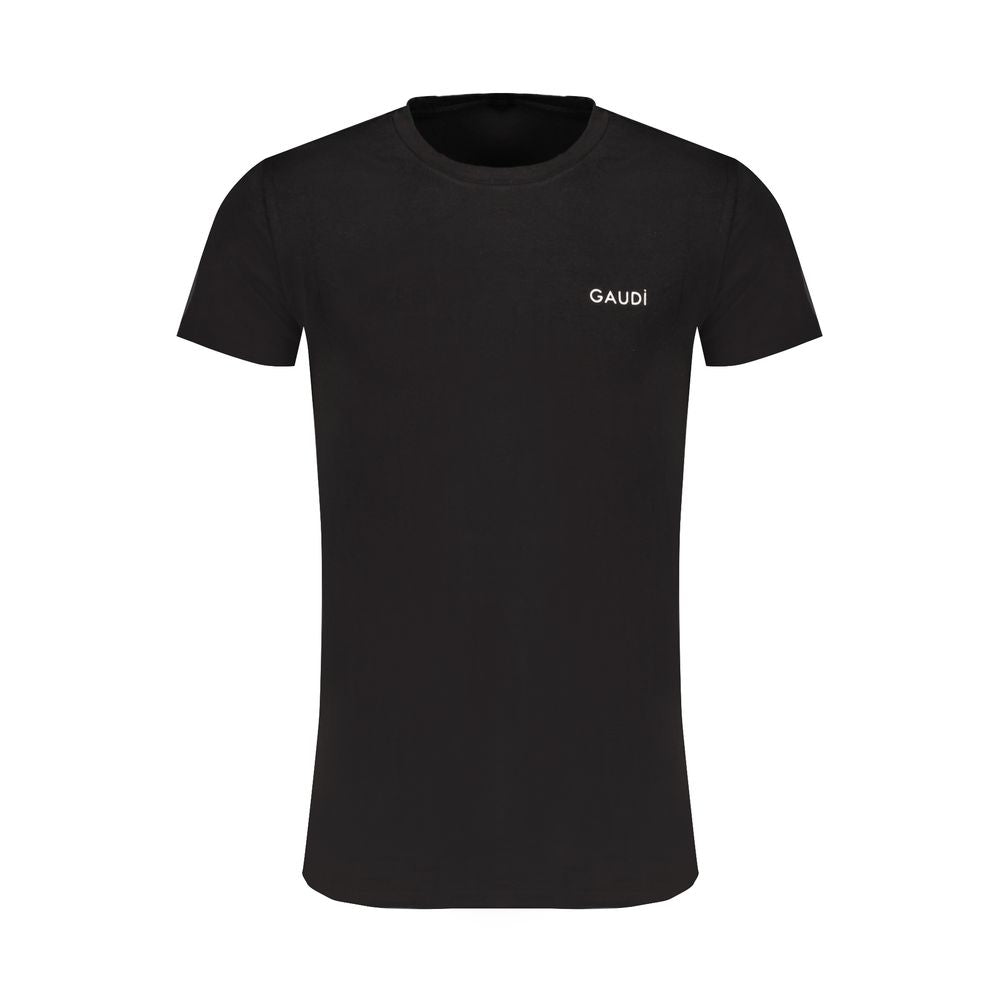 Gaudi Black Cotton T-Shirt Gaudi