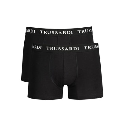 Trussardi Black Cotton Underwear Trussardi