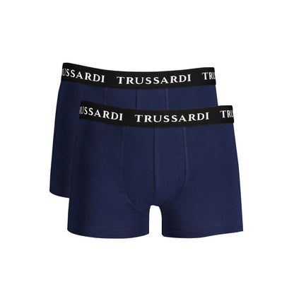 Trussardi Blue Cotton Underwear Trussardi