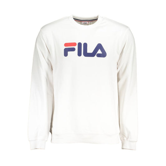 Fila Classic Crew Neck Fleece Sweatshirt in White Fila