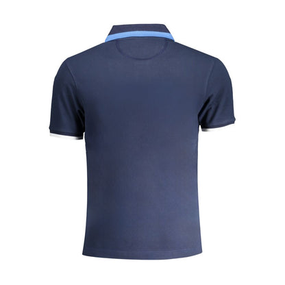 La Martina Blue Cotton Polo Shirt La Martina