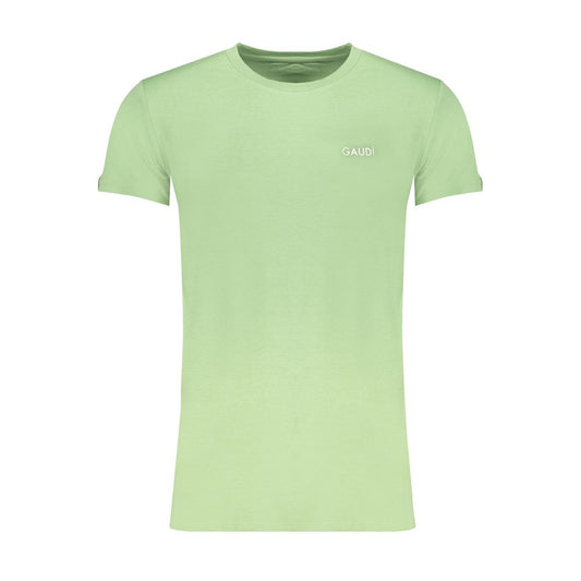 Gaudi Green Cotton T-Shirt Gaudi