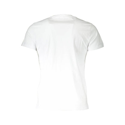 Diesel Sleek White Printed Crew Neck Tee Diesel