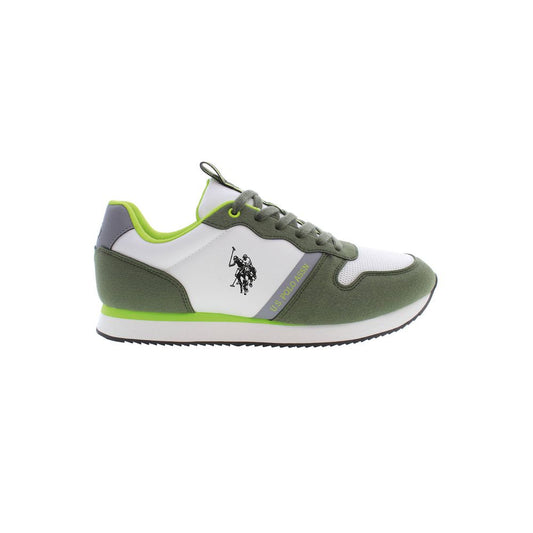 U.S. POLO ASSN. Green Lace-Up Sneakers with Contrasting Details U.S. POLO ASSN.