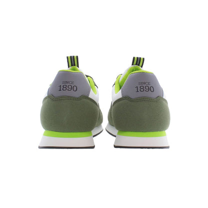 U.S. POLO ASSN. Green Lace-Up Sneakers with Contrasting Details U.S. POLO ASSN.