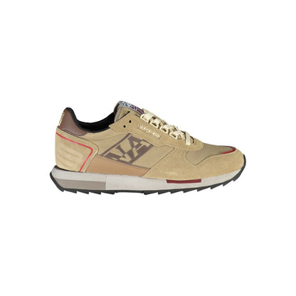 Napapijri Beige Contrast Lace-up Sports Sneakers Napapijri