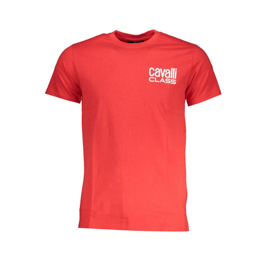 Cavalli Class Red Cotton T-Shirt Cavalli Class