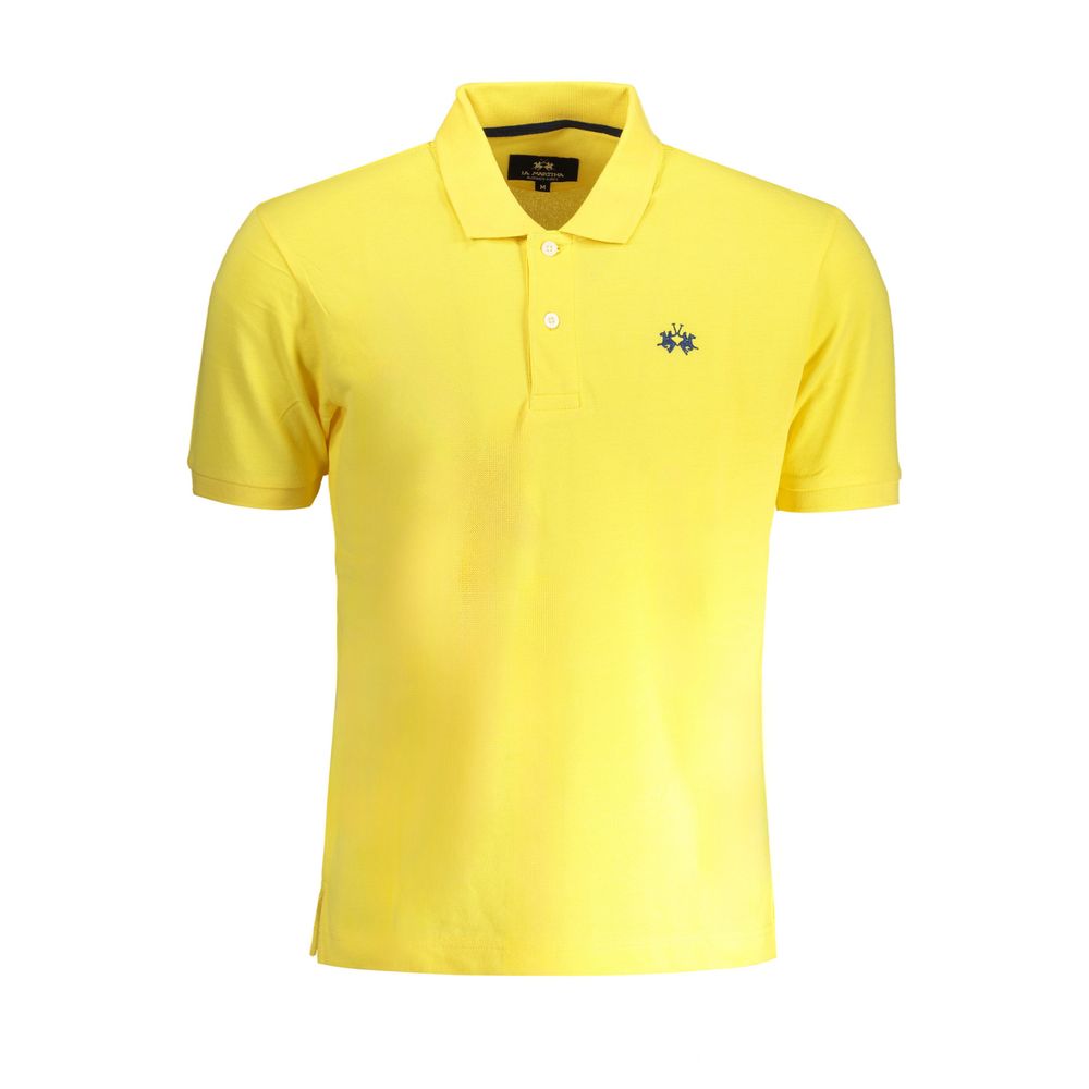 La Martina Yellow Cotton Polo Shirt La Martina