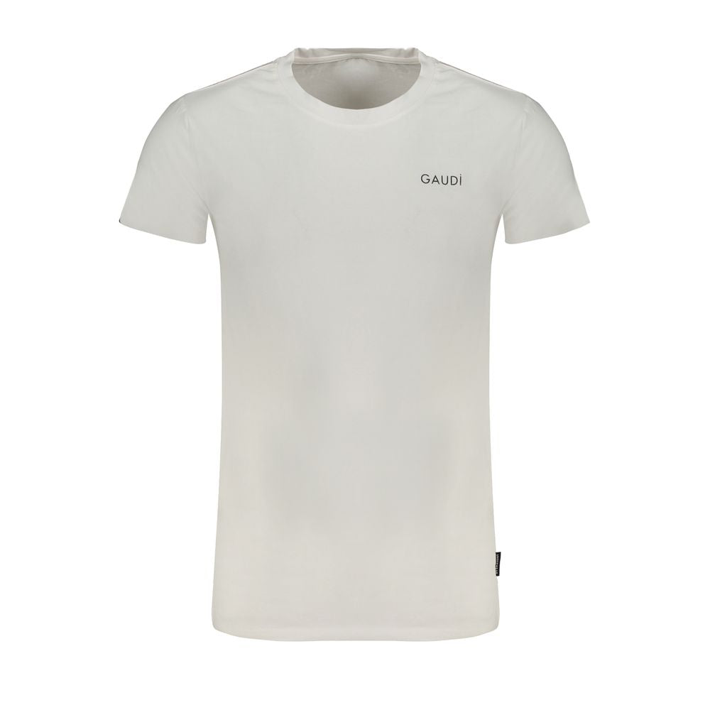 Gaudi White Cotton T-Shirt Gaudi