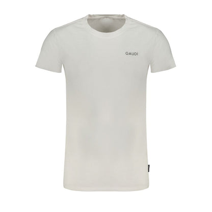 Gaudi White Cotton T-Shirt Gaudi