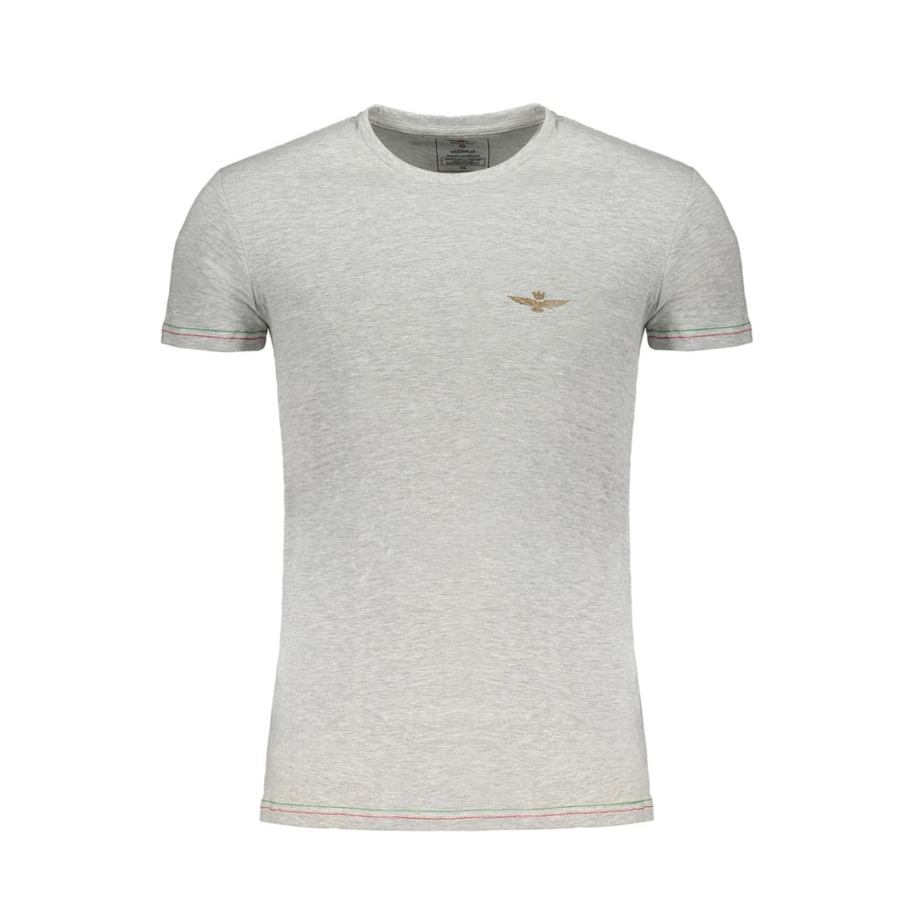 Aeronautica Militare Gray Cotton T-Shirt Aeronautica Militare