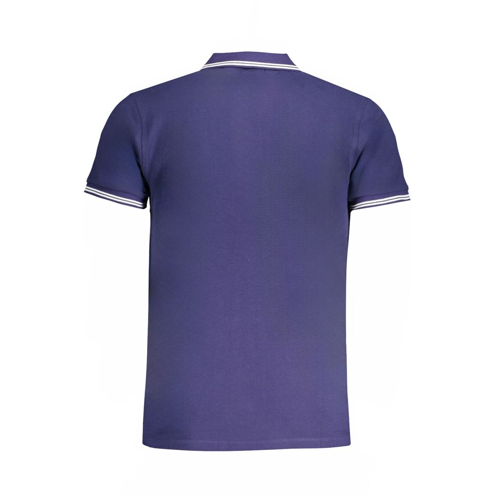 Cavalli Class Blue Cotton Polo Shirt Cavalli Class