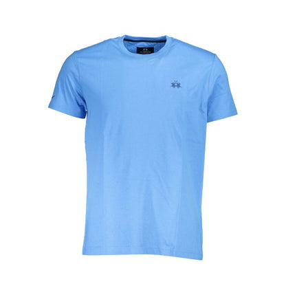 La Martina Elegant Light Blue Embroidered Tee La Martina