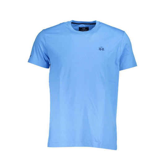 La Martina Elegant Light Blue Embroidered Tee La Martina