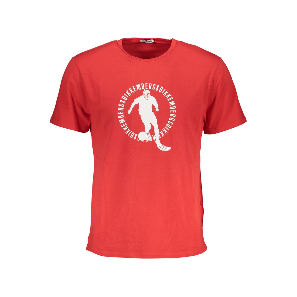 Bikkembergs Red Cotton T-Shirt Bikkembergs