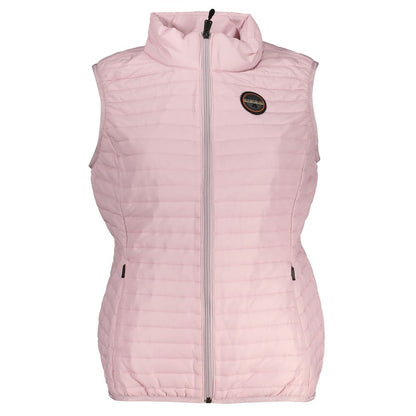 Napapijri Sleeveless Pink Contrast Detail Jacket Napapijri