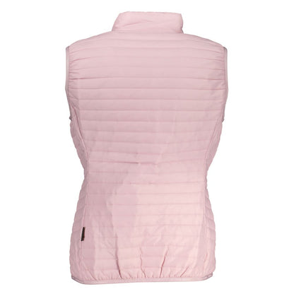 Napapijri Sleeveless Pink Contrast Detail Jacket Napapijri