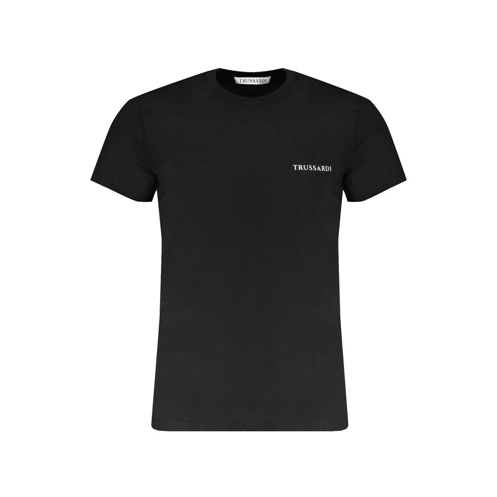 Trussardi Black Cotton T-Shirt Trussardi