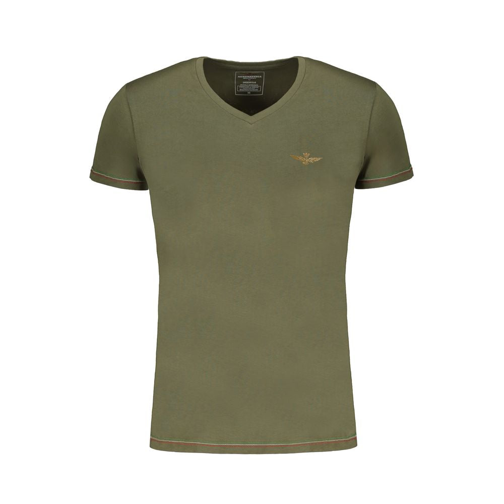 Aeronautica Militare Green Cotton T-Shirt Aeronautica Militare