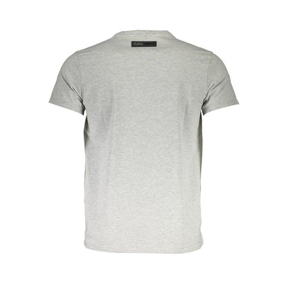 Plein Sport Sleek Gray Crew Neck Cotton Tee Plein Sport