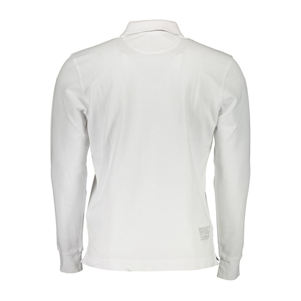 La Martina Elegant White Long-Sleeved Polo Shirt La Martina