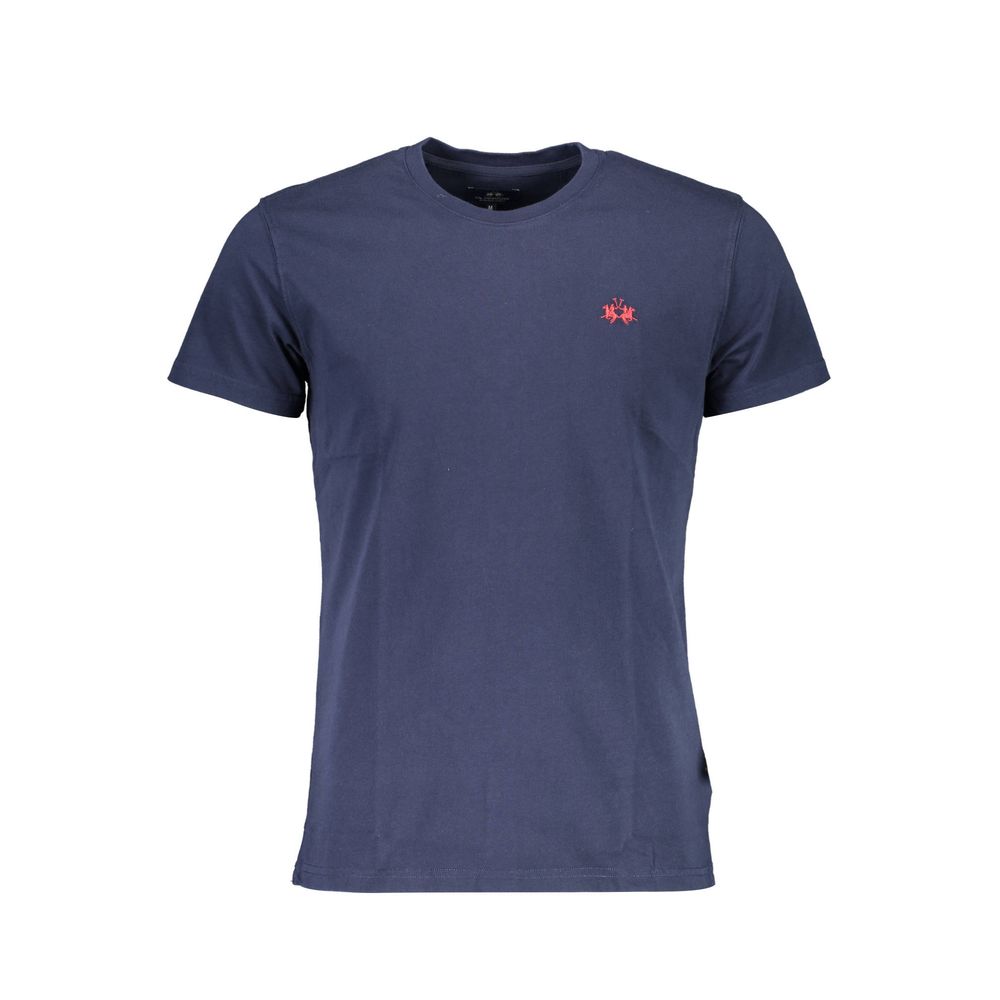 La Martina Chic Blue Embroidered Logo Tee - Regular Fit La Martina