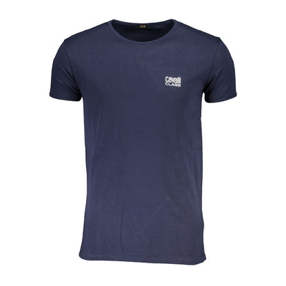 Cavalli Class Blue Cotton T-Shirt Cavalli Class