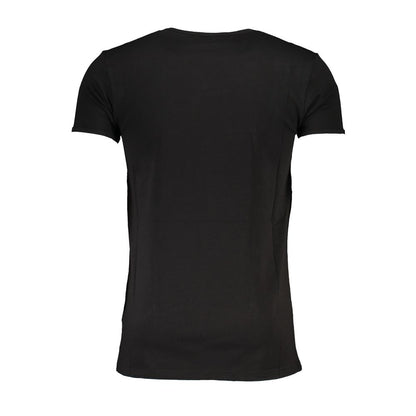 Cavalli Class Black Cotton T-Shirt Cavalli Class